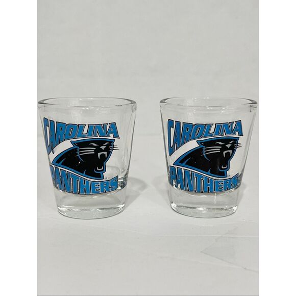Two Carolina Panthers Shot Glasses - Picture 1 of 2